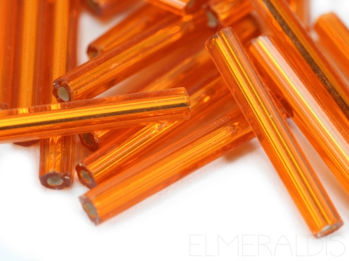 15mm Stiftperlen PRECIOSA Hyacinth Silbereinzug Orange 10g