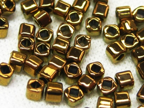 4mm 10g TOHO Würfel Antique Bronze