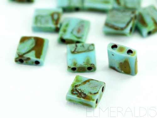 5g Tila Beads Miyuki Seafoam Green Picasso Matte