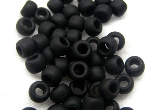 11/0 Demi Rounds TOHO Frosted Jet Black schwarz matte 5g