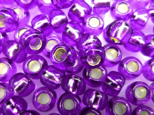 6/0 Rocailles TOHO Silver Lined Purple 10g