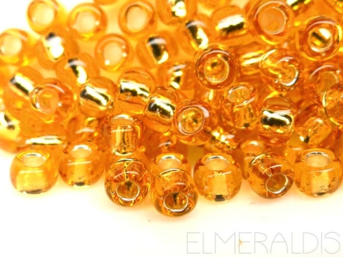 6/0 10g TOHO Rocailles Silver Lined Medium Topaz