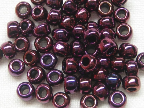 6/0 10g TOHO Rocailles Higher Metal Dark Amethyst