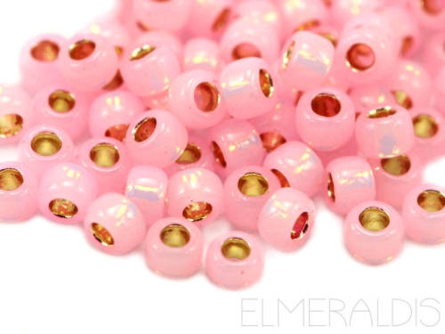 6/0 Rocailles TOHO PF Silverlined Translucent Milky Baby Pink rosa rose 10g
