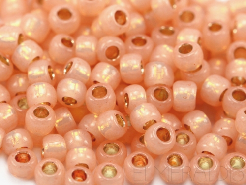 6/0 Rocailles TOHO PF Silverlined Translucent Milky  Peach lachs 10g