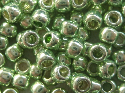 6/0 Rocailles TOHO PF Galvanized Sea Foam Metallic hellgrün 10g