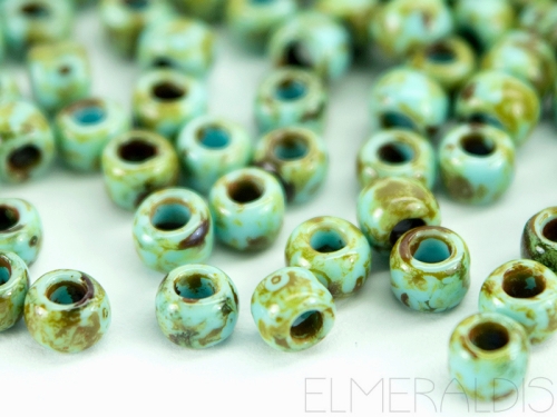 6/0 TOHO Rocailles HYBRID Cornflower Picasso 10g