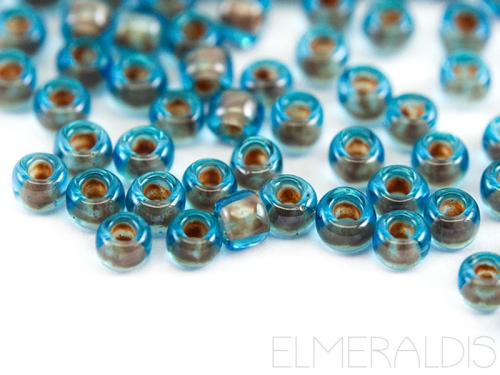 8/0 Rocailles TOHO Crystal Blue Coffee Lined hellblau aqua 10g