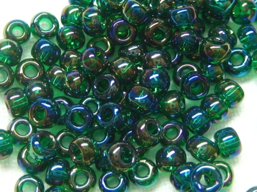 8/0 10g TOHO Rocailles Rainbow Green Emerald