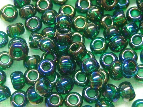 8/0 Rocailles TOHO Rainbow Green Emerald 10g