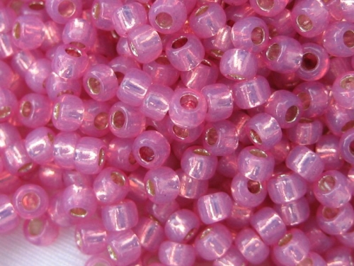 8/0 10g TOHO Rocailles Silver Lined Milky Mauve