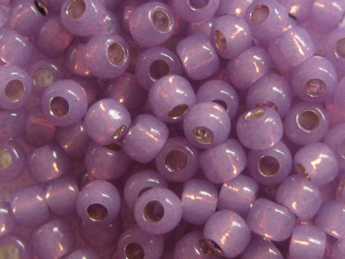 8/0 Rocailles TOHO Silver Lined Milky Amethyst 10g