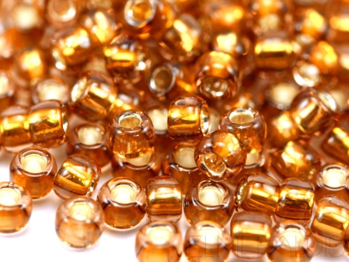 8/0 Rocailles TOHO Silverlined Honey Transparent goldfarben 10g
