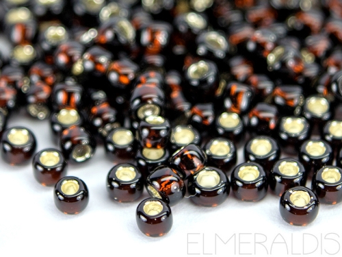 8/0 TOHO Rocailles Silver Lined Root Beer 10g