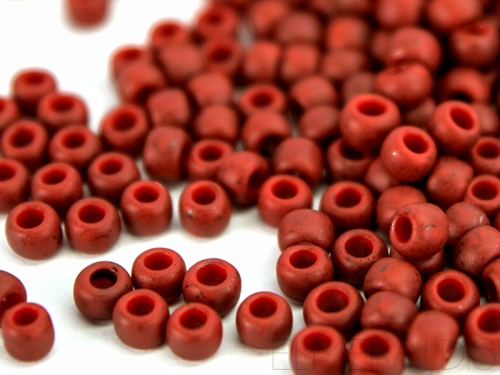 8/0 TOHO Rocailles Semi Glazed Dark Red 10g