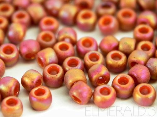 8/0 TOHO Rocailles Semi Glazed Rainbow Orange 10g