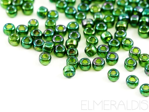 8/0 Rocailles TOHO Gold Lustered Emerald dunkelgrün 10g