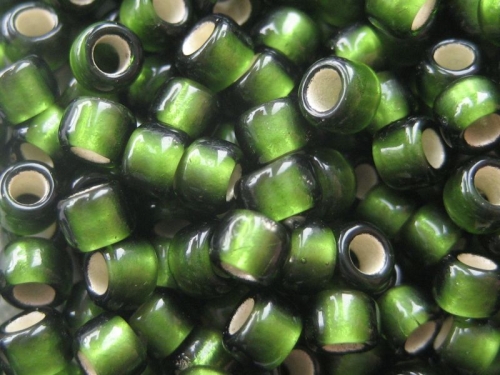 8/0 10g TOHO Rocailles Silver Line Frosted Olive