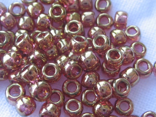 8/0 10g TOHO Rocailles Gold Luster Pink