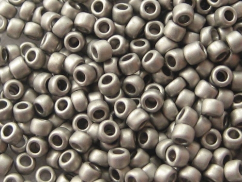 8/0 10g TOHO Rocailles Metal Frost Antique Silver
