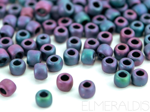 8/0 TOHO Rocailles Matte Color Iris Blue Frost 10g