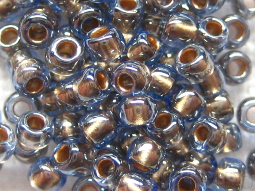 8/0 Rocailles TOHO Gold Lined Montana Blue 10g