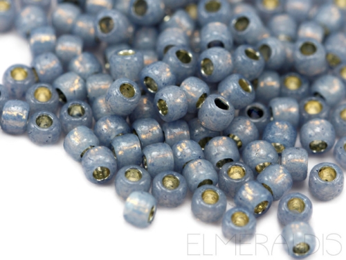 8/0 Rocailles TOHO PF Silverlined Milky Montana Blue dunkelblau 10g