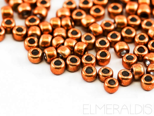 8/0 Rocailles TOHO Hybrid ColorTrends Metallic Flame orange 10g