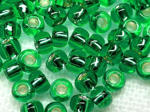 11/0 10g TOHO Rocailles Silver Dark Peridot