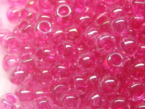 11/0 10g TOHO Rocailles Crystal Fuchsia Line