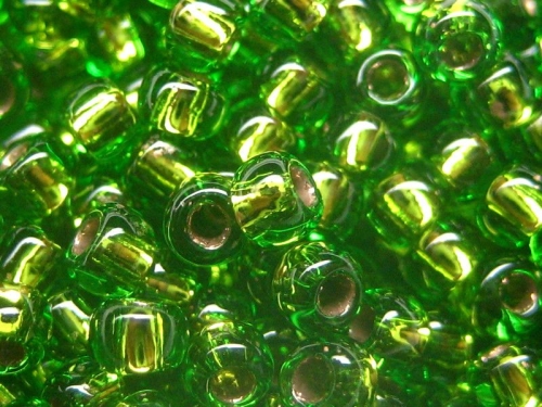 11/0 10g TOHO Rocailles Copper Lined Peridot