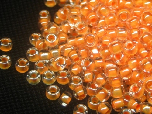 11/0 10g TOHO Rocailles Crystal Papaya Lined