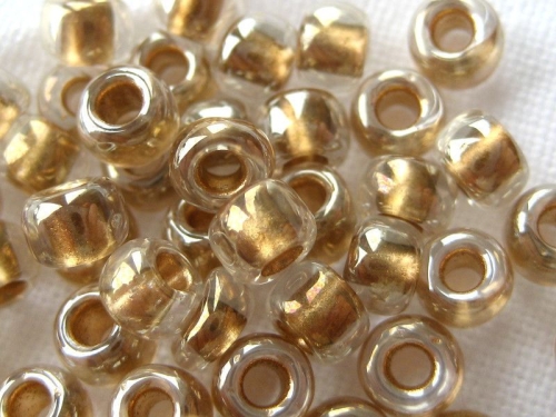 11/0 10g TOHO Rocailles Gold Lined Crystal