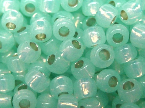 11/0 10g TOHO Rocailles PF Milky Light Aqua blau