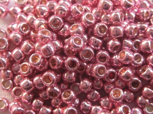 11/0 Rocailles TOHO PF Galvanized Pink Lilac Metallic rosa 10g