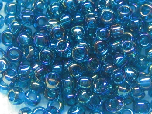 15/0 10g TOHO Rocailles Transparent Rainbow Teal