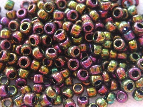 15/0 10g TOHO Rocailles Metall Purple Green Iris