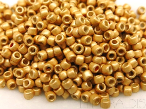 15/0 Rocailles TOHO PF Matte Galvanized Starlight goldfarben 10g