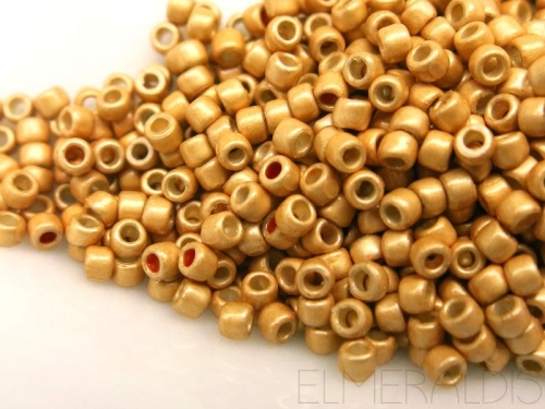 15/0 Rocailles TOHO PF Matte Galvanized Starlight goldfarben 10g