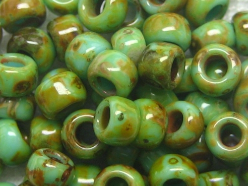 15/0 10g TOHO Rocailles HYBRID Turquoise Picasso