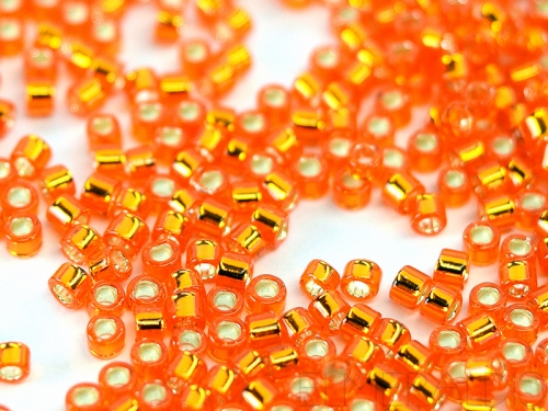 11/0 Delica TOHO Treasures Hyacinth Silverlined orange 5g
