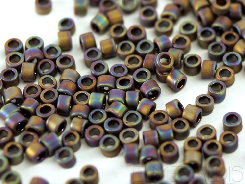11/0 Delica TOHO Treasures Matte Rainbow Oxblood frosted dunkelbraun 5g