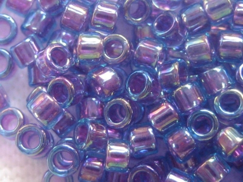 11/0 Delica TOHO Treasures Rainbow Aqua Purple hellblau violett lila 5g