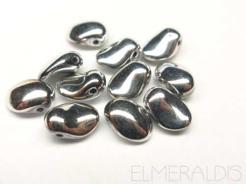 8mm Tulip Petals Labrador Full Silver silberne 20x