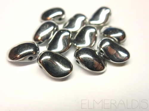 8mm Tulip Petals Labrador Full Silver silberne 20x