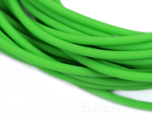 3 mm Kautschukband Meterware grün neon green 50cm
