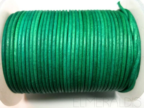 1 mm Lederband Dark Turquoise Green 1 m