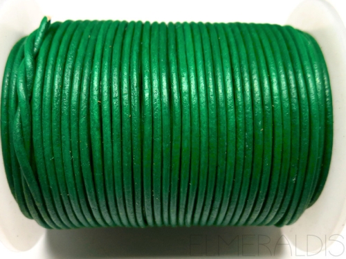 1 mm Lederband Apple Green dunkelgrün 1 m