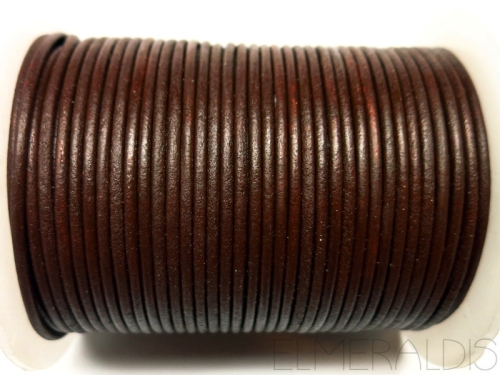 1 mm Lederband Coffee Brown dunkelbraun 1m