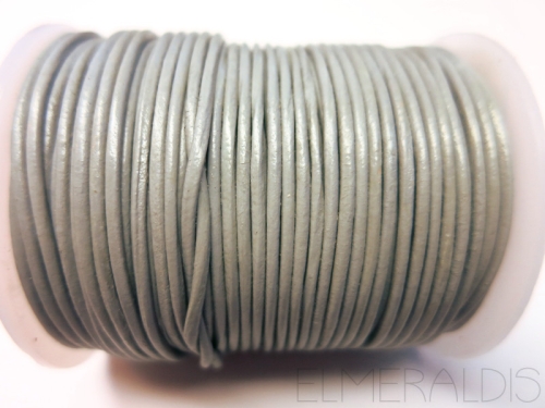 1 mm Lederband Light Grey Gray hellgrau 1m